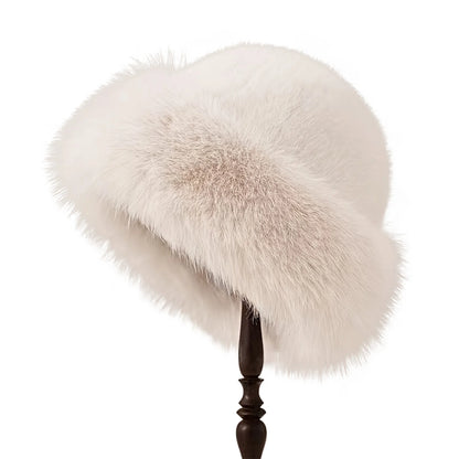 Thicken Plush Warm Fur Hat for women Fluffy Beanie winter Warm Thick Hat Mongolian Caps for Cold Weather Snow Caps - image 11