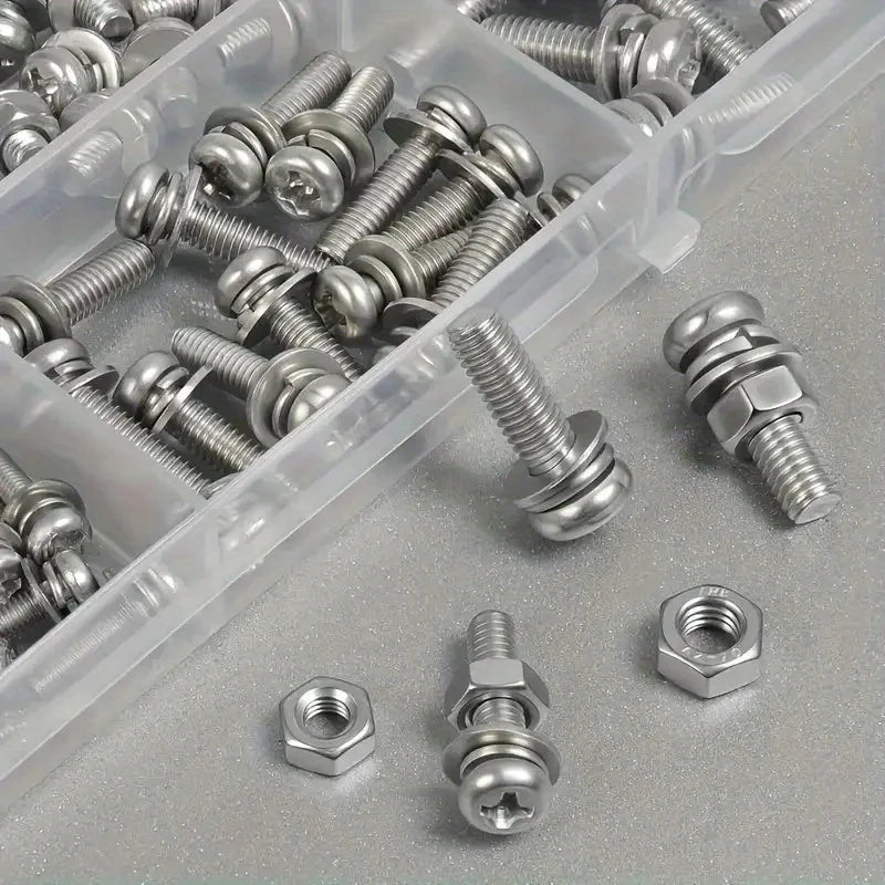 Hex Nuts and Bolt Set - 320 pieces/120 pieces, durable M2 - M5 metric size, universal hardware kit for DIY projects and repa…