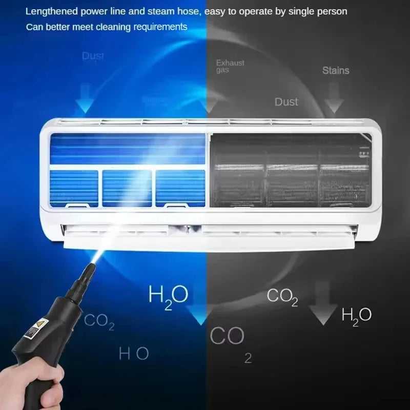 Portable Handheld Steam Cleaner High Temperature Pressurized Steam Cleaning Machine With Brush Heads For Kitchen Car - image…