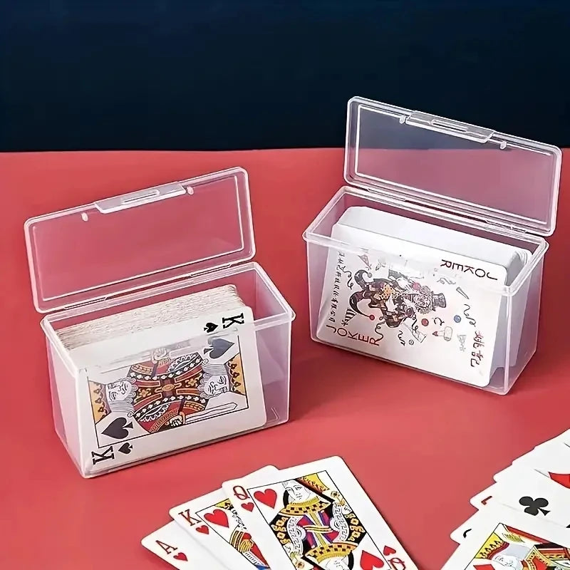 1/3pcs Playing Card Box, Clear Deck Case, Two Poker Images Can Be Placed (NO Cards) Christmas, Halloween, Thanksgiving Gift…