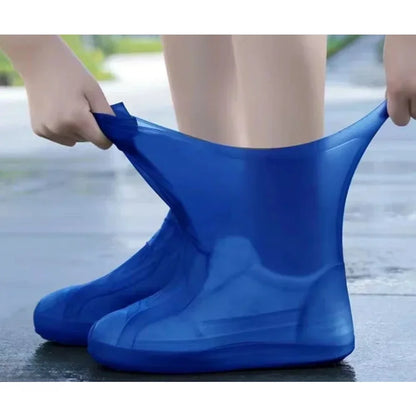 1 Pair Latex Waterproof Shoe Covers Lip-Resistant Rubber Rain Boot Rain Gear Overshoes Accessories for Outdoor Rainy Day - i…