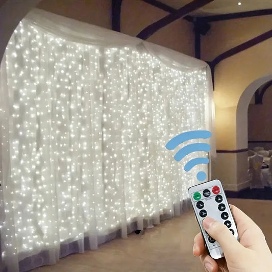 3/4/6m Curtain LED String Lights Garland USB Festoon Remote Control Fairy Garland Lights Christmas Decoration for Bedroom Ho…