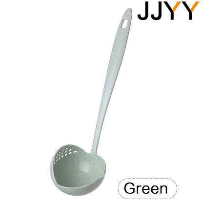 JJYY The 2 in 1 Kitchen Spoon Spoon Long handle Plastic Colander Filter Tableware Hot Pot Spoon - image 9