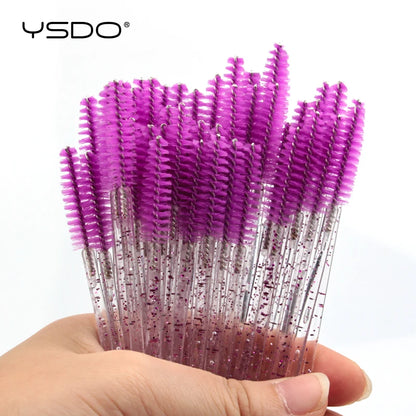 5/50 Pcs Eyelash Brushes False Eye Lashes Extension Tools Eyebrow Brush Mascara Wands Applicator Spoolers Lashes Cosmetic To…