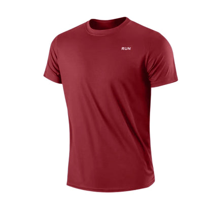 Men's Quick Dry Short Sleeve Gym Running Moisture Wicking Round Neck T-Shirt Training Exercise Gym Sport Shirt Tops Lightwei…