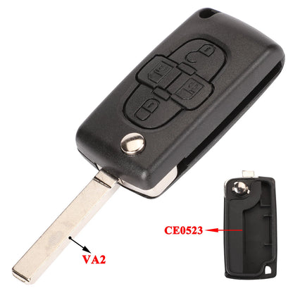 Jingyuqin 2/3 Buttons for Peugeot 207 307 308 407 607 807 For Citroen C2 C3 C4 C5 C6 Auto Remote key Case Va2/Hu83 CE0523 CE…