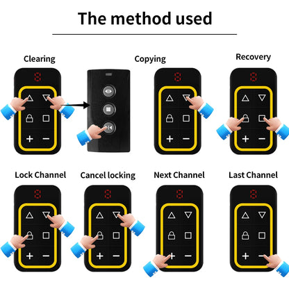 Universal Garage Remote Control Gate Key Duplicator Clone Multi-frequency Garage Door Controller 8 Channels 300-915Mhz 433Mh…
