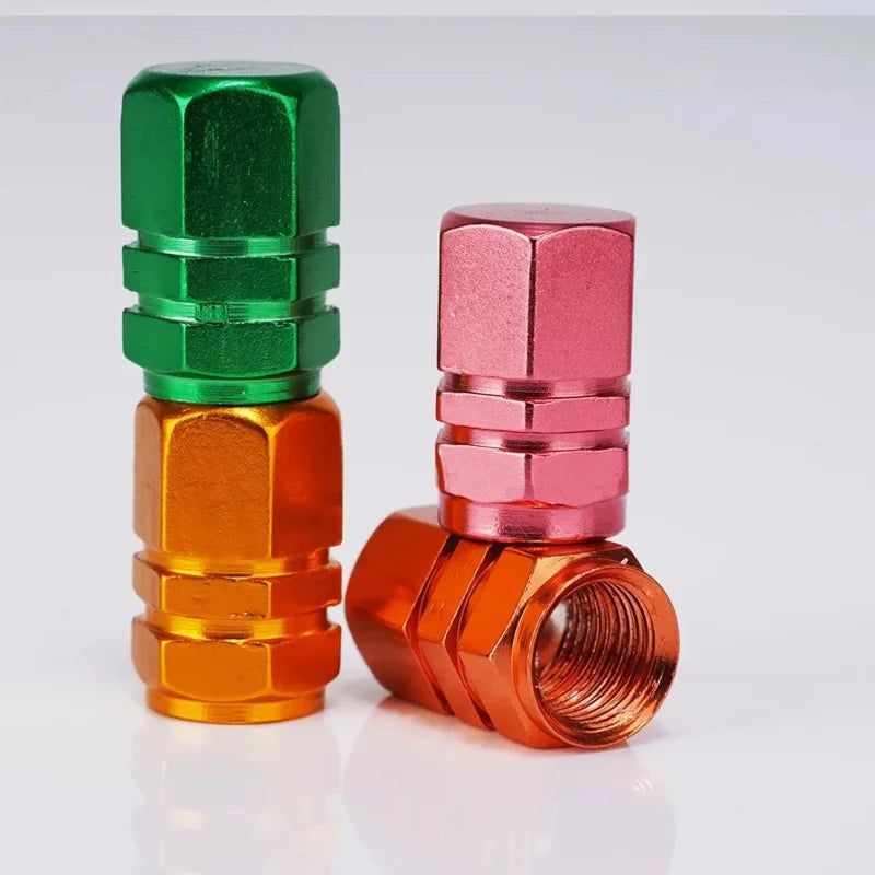Tire Valve Stem Caps Decorative Tires Accessories Aluminum Alloy Nipple Wheel Caps For Cars Motorcycles Bicycle Cover Dustpr…