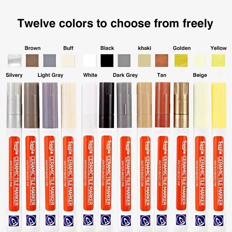 1/3 Pcs Waterproof White Marker Pen Wall Seam Repair Tiles Grout Markers Pens Floor Bathroom Decontamination Paint Brush Too…