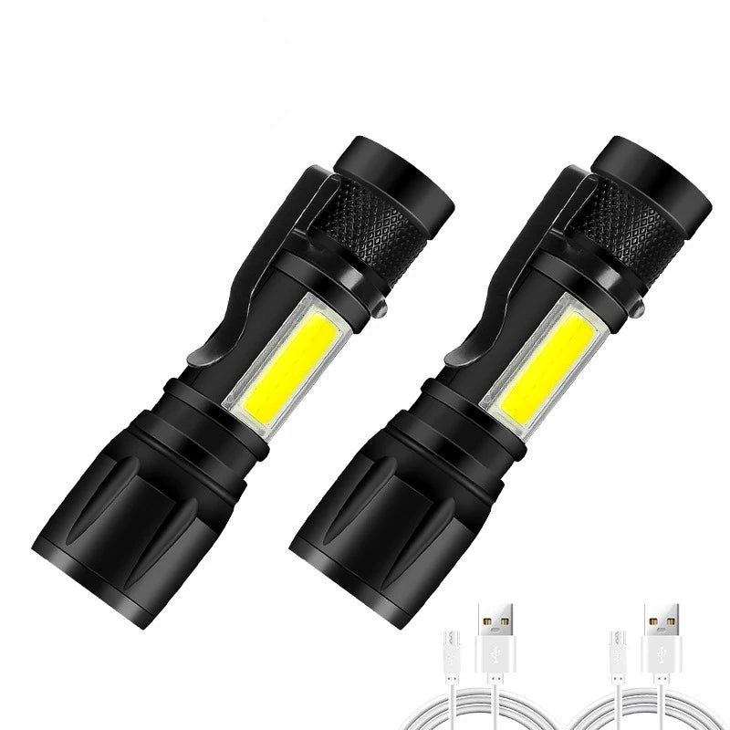 Rechargeable LED Flashlight Zoomable Torch with LCD Display 3 Modes Waterproof High Power Hand Light Outdoor Wilderness Camp…