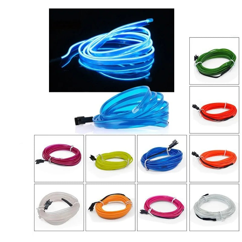 Car Interior Decorative Lamps Strips Atmosphere Lamp Cold Light Decorative Dashboard Console Auto LED Ambient Lights 1/2/3/4…
