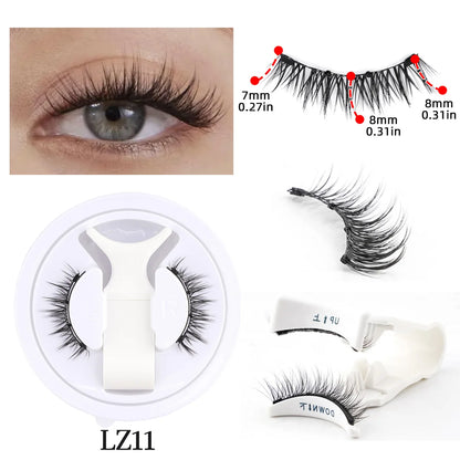 Hot 1 Pair Magnetic Eyelashes Handmade Fluffy Faux Mink Lashes Reusable Natural False Eyelashes and Magnetic Tweezers Set Ma…