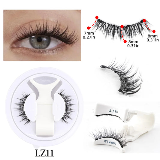 Hot 1 Pair Magnetic Eyelashes Handmade Fluffy Faux Mink Lashes Reusable Natural False Eyelashes and Magnetic Tweezers Set Ma…