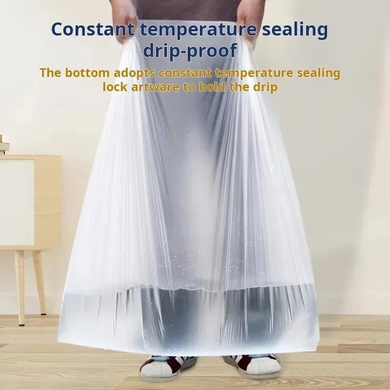 50PCS 80x100cm Thickened PE Garbage Bags Eco Friendly Large Capacity Strong Disposable Transparent for Household Hotel Stora…