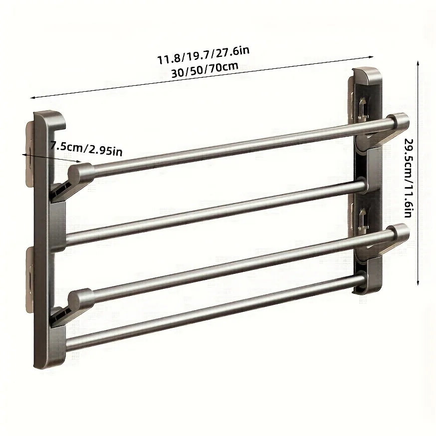 Bathroom slipper rack, wall mounted, non perforated, shoe rack behind the bathroom door, drainage multi-layer folding shoe s…
