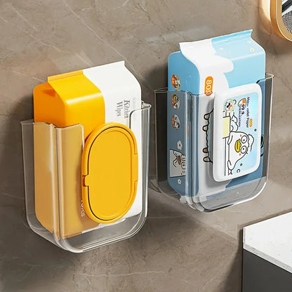 [Popular Choice] Bathroom Non Perforated Wall Mounted Wet Tissue Storage Box with Large Opening and Strong Load-bearing Capa…