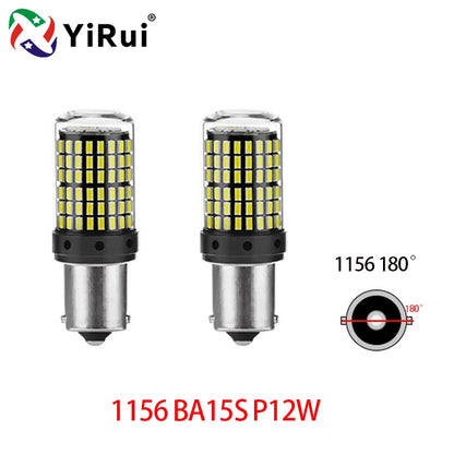 YiRui 2pcs 12-48V New LED Bulbs 144smd Lamp Reverse Turn Signal Light BA15S P21W BAU15S PY21W 7440 W21W P21/5W 1157 BAY15D -…