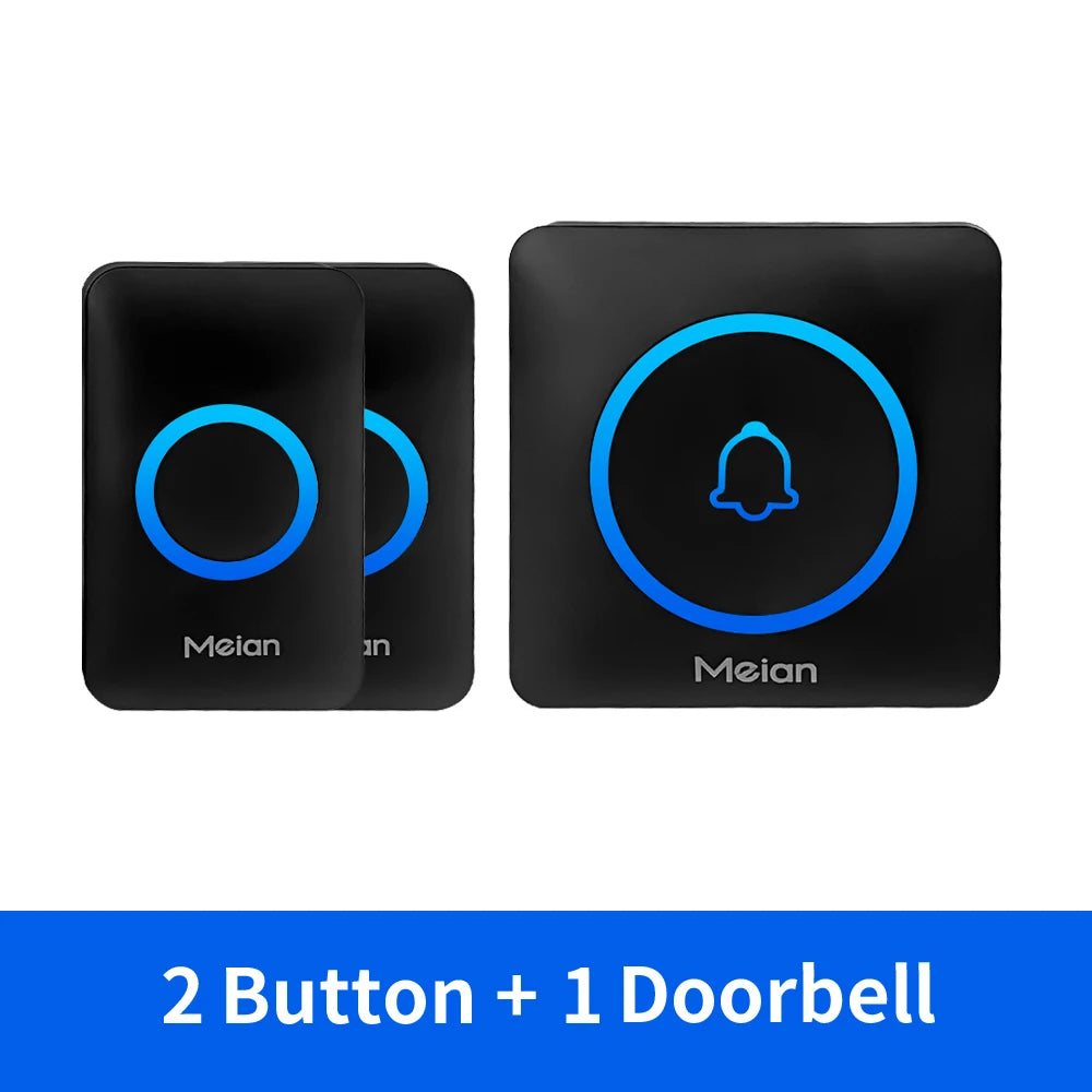 Meian Smart Home Doorbell Wireless Security Doorbell IP65 Waterproof Outdoor Door Bell 60 Songs 5 Volume Adjustable Chime Ki…