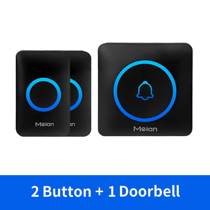Meian Smart Home Doorbell Wireless Security Doorbell IP65 Waterproof Outdoor Door Bell 60 Songs 5 Volume Adjustable Chime Ki…