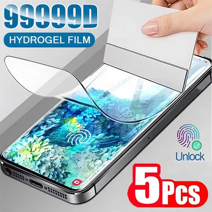 5Pcs Hydrogel Film for Samsung Galaxy S21 S22 S20 S23 S24 Ultra S10 S9 S8 Plus FE Screen Protector for Samsung Note 20 10 9…