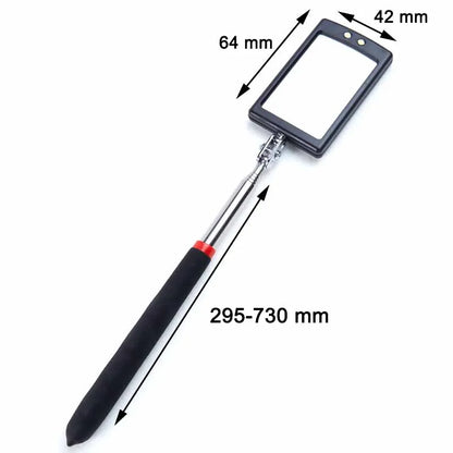 360° Inspection Mirror LED Light Telescoping Mirrors Extend Mechanic Tools Inspection Mirror Telescopic Handle Repairing Too…