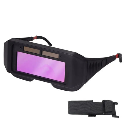 Solar Powered Welding Helmet Auto Darkening Welding Goggles LCD Welder Glasses for TIG MIG MMA Plasma Welder Glasses - image…