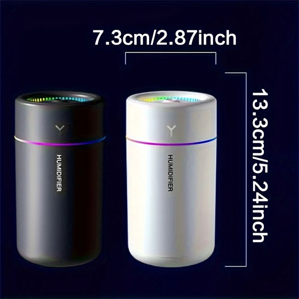 1pc Car Humidifier Colorful LED Aromatherapy Humidifier Silent Ultrasonic Air Aromatherapy Machine Suitable for Bedroom Offi…