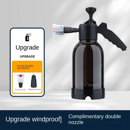 2L Hand Pump Foam Sprayer with 3 Types of Nozzle Hand Pneumatic Foam Cannon Snow Foam Car Wash Spray Bottle Car Window Clean…