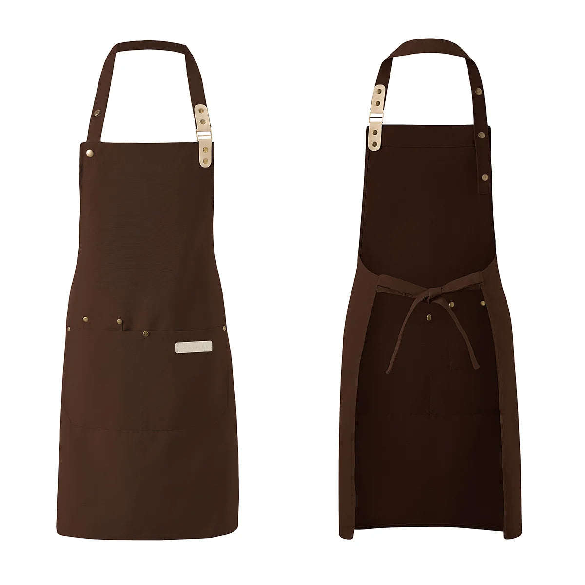 1 Piece Chef Apron Unisex Waterproof Canvas Durable for Restaurant Hotel Baking Beauty Salon Nail Art Kitchen Cooking - imag…