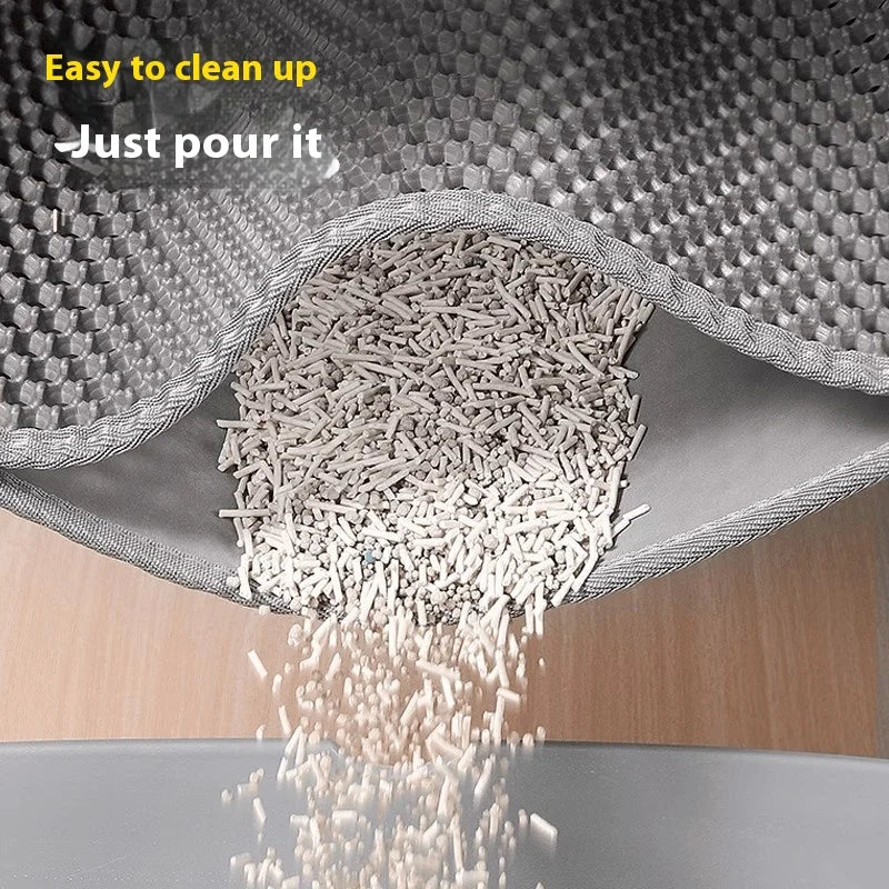 Extra Large Cat Litter Mat Heavy Duty Waterproof 2 Layer Non Slip Washable Pet Floor Protector Litter Box Sand Stopper - ima…