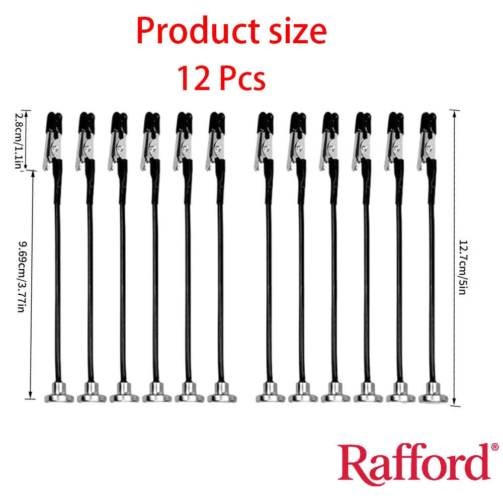 Rafford 12Pcs Bendable Model Painting Alligator Clip Sticks Rubber Tips + Metal Magnetic Base - for Airbrush, Hobby Model Pa…