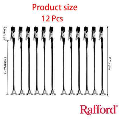 Rafford 12Pcs Bendable Model Painting Alligator Clip Sticks Rubber Tips + Metal Magnetic Base - for Airbrush, Hobby Model Pa…