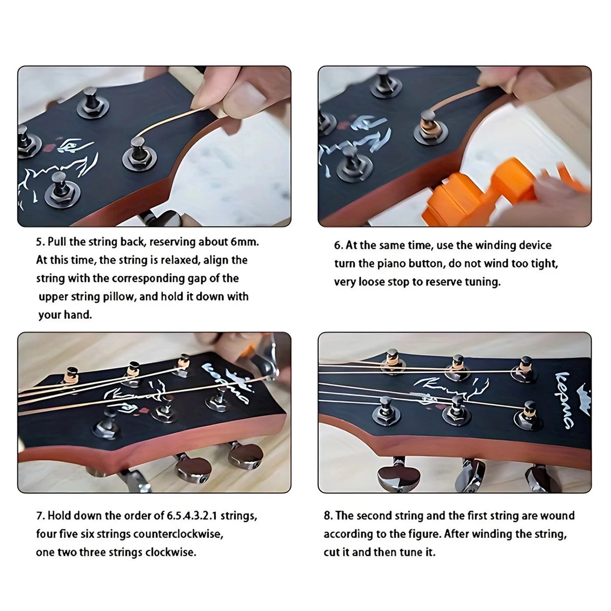6Pcs/Set High-Quality Acoustic Guitar Strings - Replacement Guitar Strings, Premium Guitar Accessories - image 3