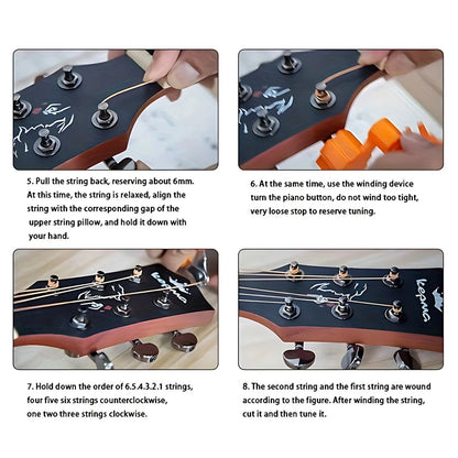 6Pcs/Set High-Quality Acoustic Guitar Strings - Replacement Guitar Strings, Premium Guitar Accessories - image 3