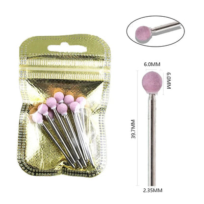 10pcs Diamond Milling Cutter Nail Drill Bits Set For Manicure Accessory Pedicure Eletric Machine Nail Bit Brush Burr Tools -…
