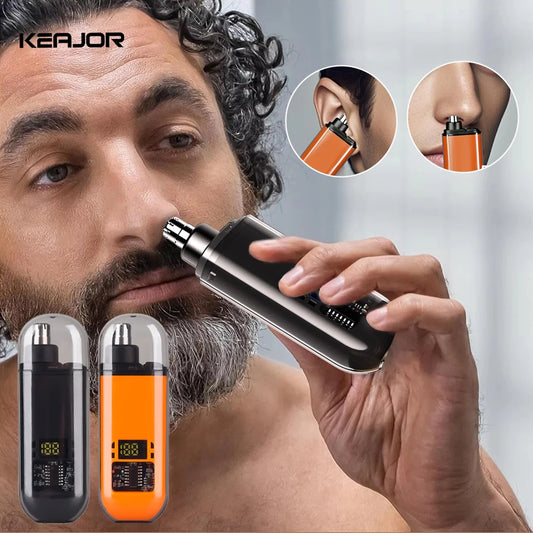 Nose Hair Trimmer Rechargeable Electric Nose Hair Remover Men Eyebrow Hair Shaving Razor Mini Pocket Portable Nose Hair Clip…