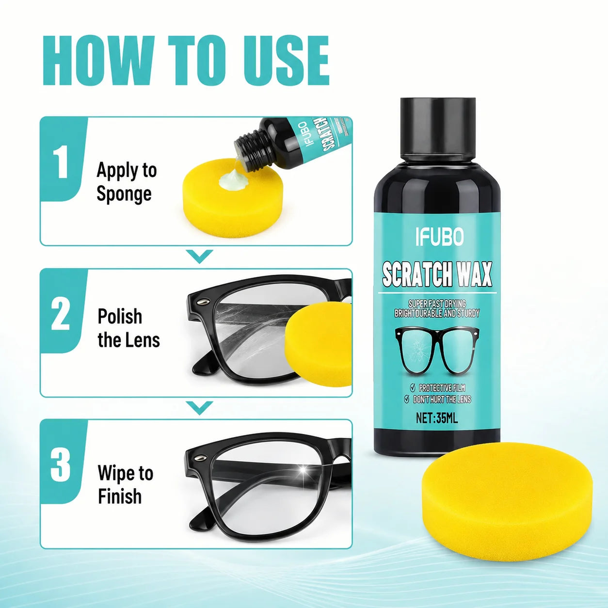 Eyeglass Scratch Repair CreamEyeglass Lens and Frame Scratch Polish, Lens Scratch Polishing, Buffing, Suitable for Minor Scr…