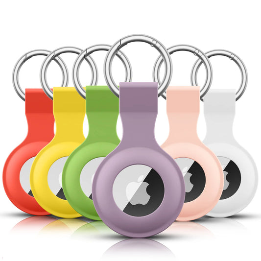 Silicone Case for Apple Airtags Cover Protective Shell Tracker Accessories Anti-scratch Sleeve Keychain For Apple Air Tag Ca…