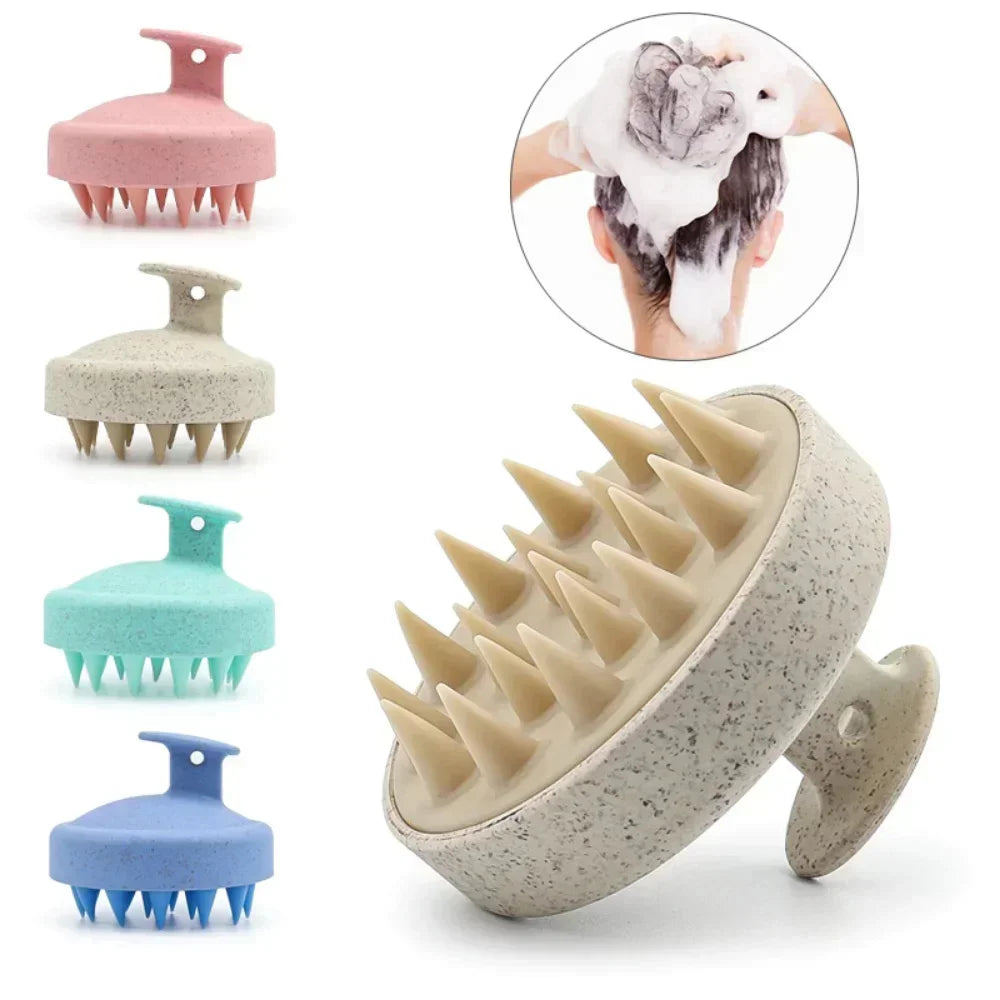 1pc Silicone Shampoo Brush Body Massage Brush Bath Shower Brush Salon Hairdressing Tool Scalp Massage Comb Hair Washing Comb…