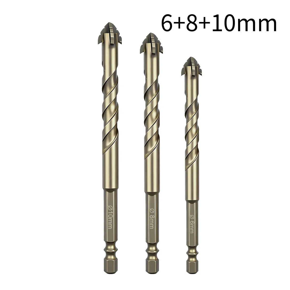 High-Four-Edged Serrated Eccentric Drill for Dry Drilling of Ceramic Tiles, Glass, Marble, Concrete, Stainless Steel Drill B…