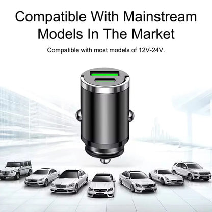 200W Mini Car Charger Fast Charging for iPhone QC3.0 Mini PD USB Type C Car Mobile Phone Charger for Xiaomi Samsung Huawei -…