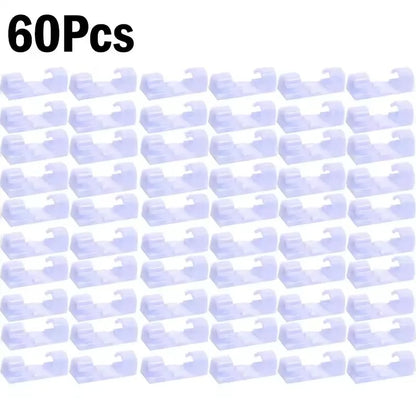 Cable Clips Organizer Drop Wire Holder Cord Management Self-Adhesive Cable Manager Fixed Clamp Wire Winder For Home Office C…