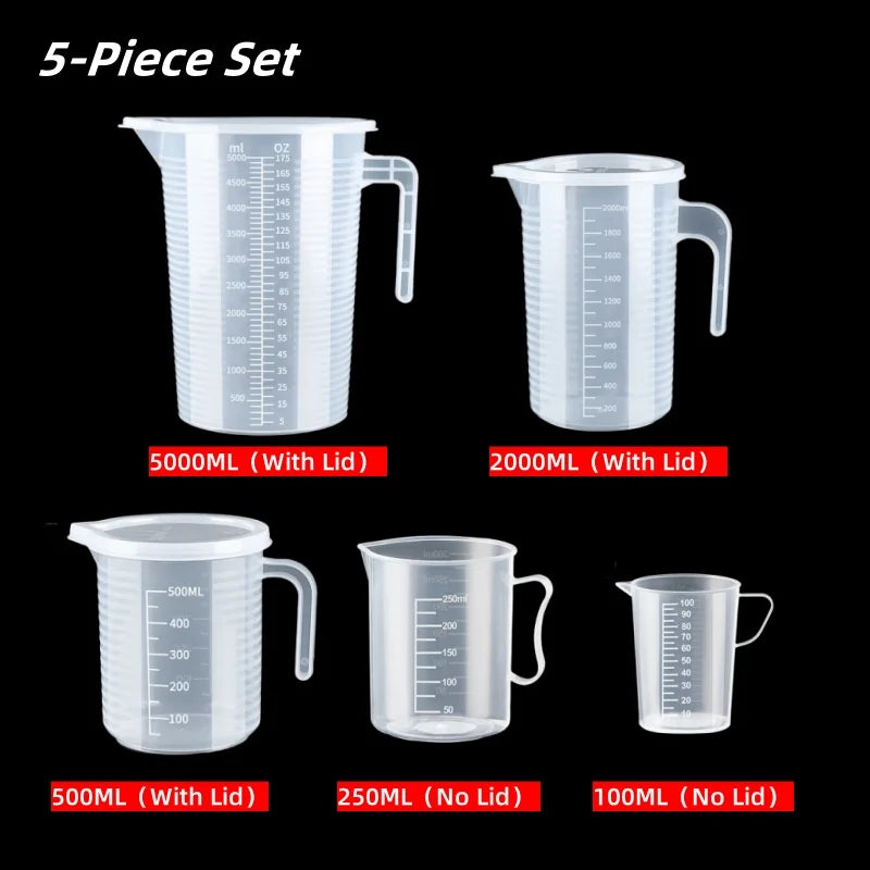 100-5000ml Thickened Plastic Measuring Cup with Scale Food Grade Measuring Cup Experimental Measuring Cup Beaker Plastic Cup…