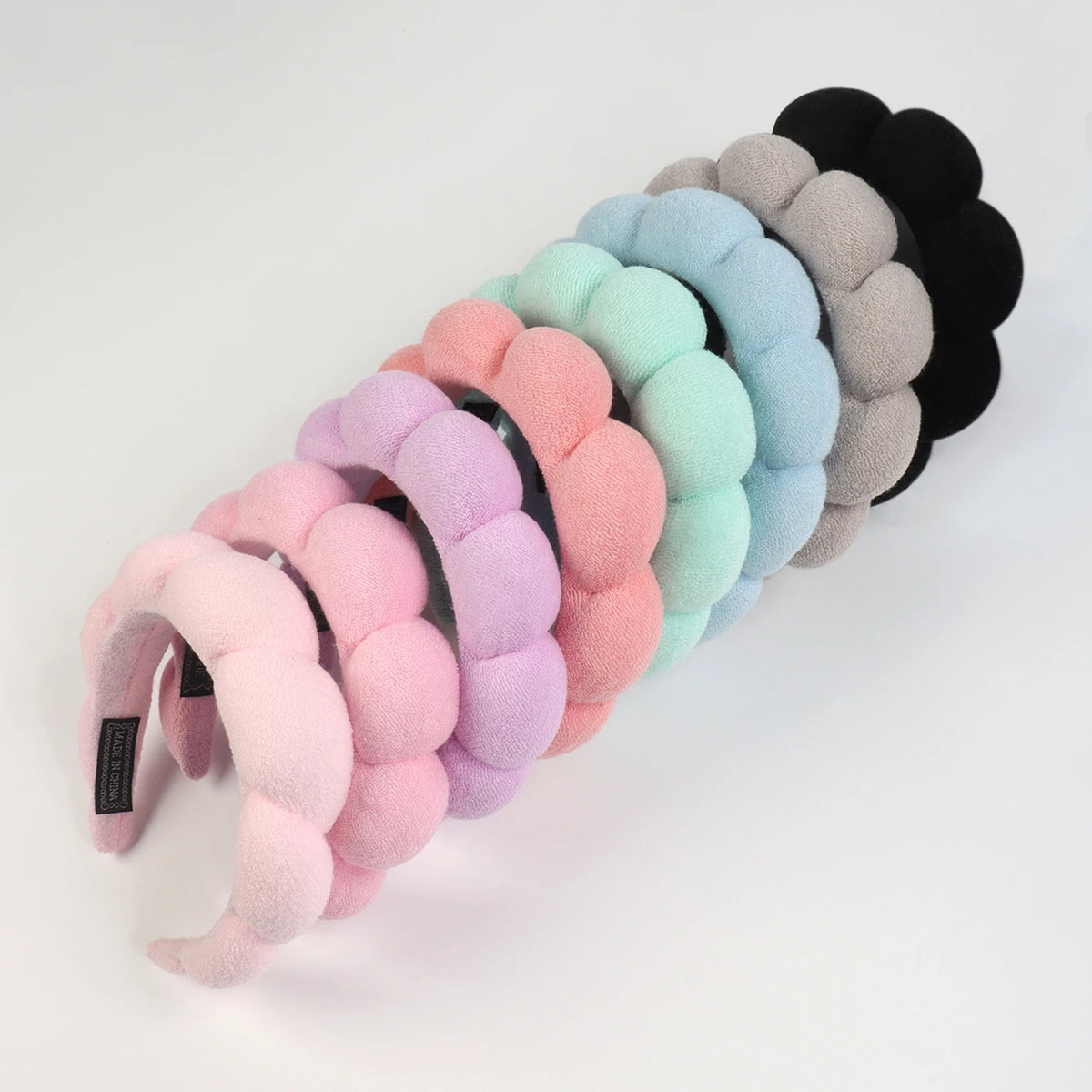 1/3Pcs Fashion Microfiber Washing Wristbands Scrunchies Puffy Headband Spa Bubble Headband for Washing Face Makeup Shower Sk…