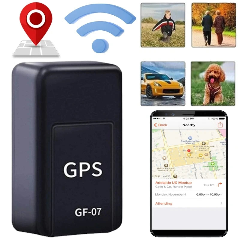 GF07 Magnetic Mini GPS Tracker Real-Time Vehicle Locator Car Pet Tracking Device Compact Portable GPS Locator Position APP -…