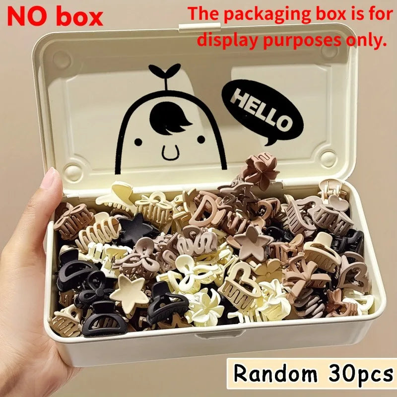 5/10/20/30pcs Beige Mixed Pack Small Clips, Cute Girl Accessories - Perfect for Daily Use, Special Occasions, or Travel Gift…