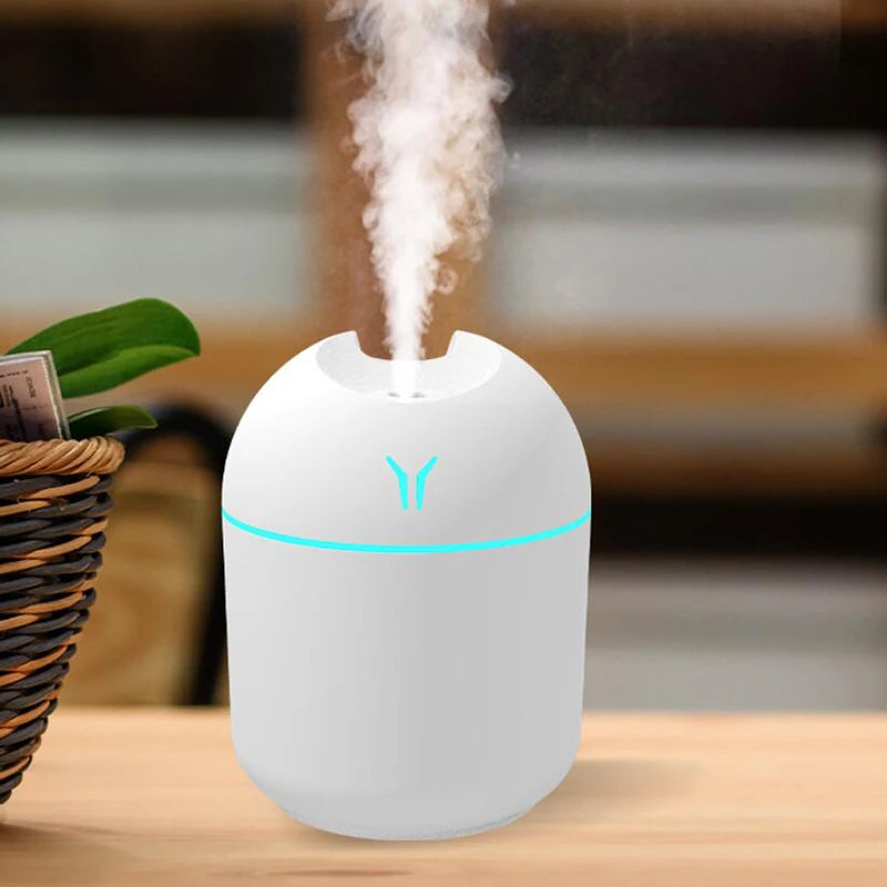 250ML USB Mini Air Humidifier Aroma Essential Oil Diffuser For Home Car Ultrasonic Mute Mist Maker Diffuser with LED Color L…