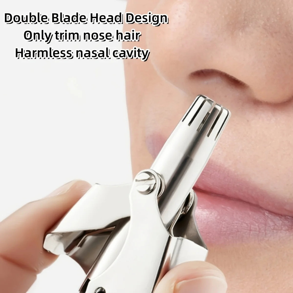 LISI Washable Portable Manual Nose Hair Trimmer for Men & Women Waterproof Stainless Steel Ear Hair Trimmer with Cleaning Br…