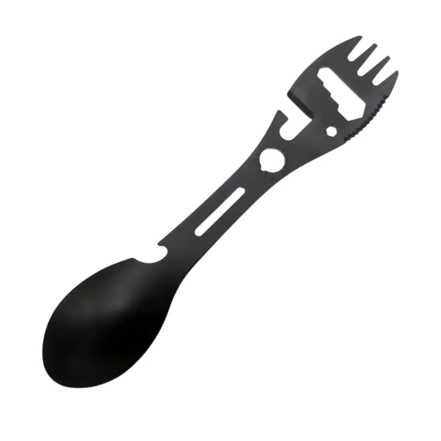 Outdoor Fork Spoon Versatile Outdoor Camping Tool Lightweight Fork Spoon Bottle Opener for Survival Tactical Utility for Eas…