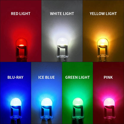 10X New W5W LED T10 Car Lights COB Glass Interior Parts Bulbs White ice blue Yellow Auto License Plate Lamp Dome Read Light…